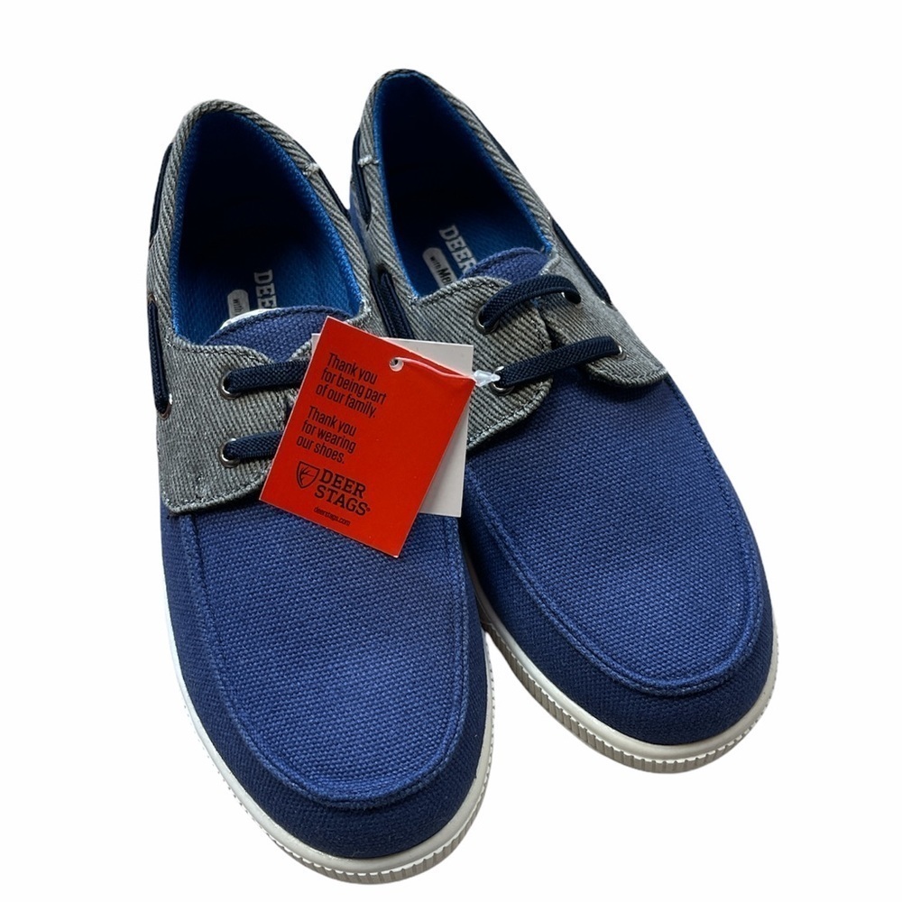 DEER STAGS EVERS LOAFERS IN NAVY & GREY